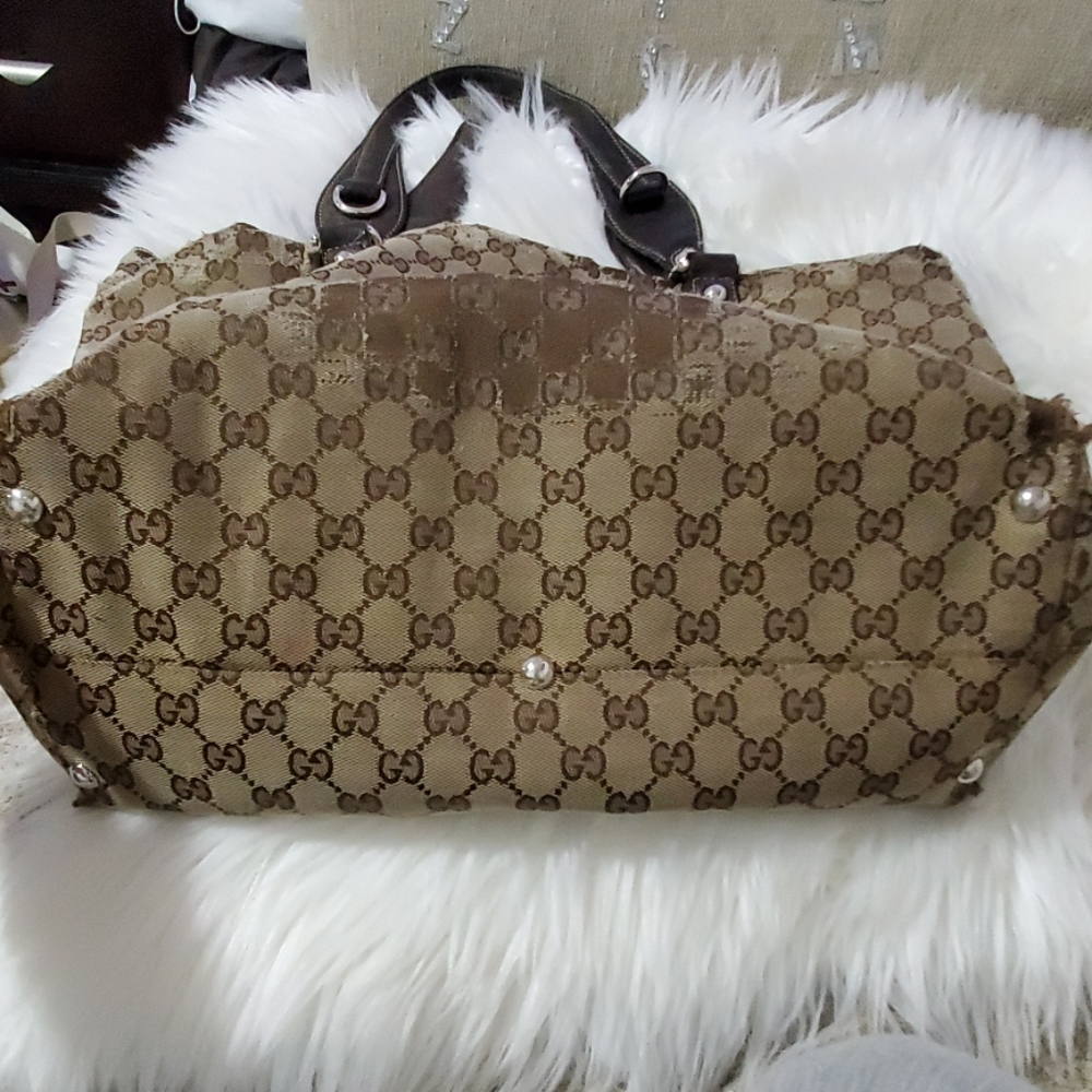 GUCCI Gucci hose bit shawl GG pattern tote bag - Picture 5 of 6